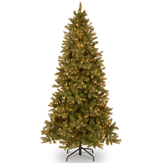 7.5 Ft. Pre-Lit Feel Real&#xAE; Downswept Douglas Slim Artificial Christmas Tree, Clear Lights